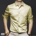 New Stylist Silk Long Sleeve SilemFit Shirt For Men-.