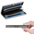 Metal Card Holder Wallet,Ultra Thin Stainless Steel Metal Wallets RFID Blocking Credit Card Wallet Holder,Black. 