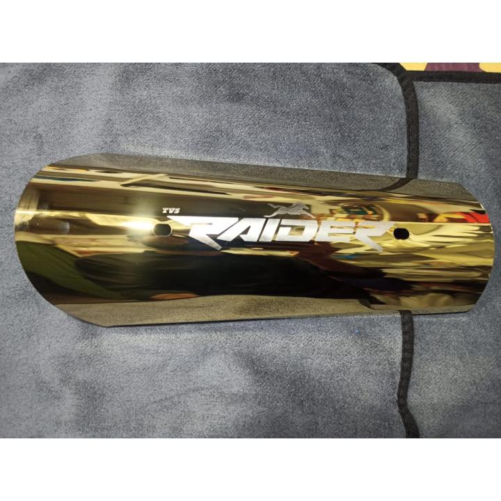 t.v.s Raider 125cc silencer Exhaust metal cover golden colour