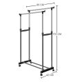 Portable 2-Layer Clothing Rack - Convenient and Compact Wardrobe Solution Small and Big Size.