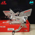 RCB S2 V2 Single Footrest Footpeg NEW for R15V3/MT15 with brake pedal gear shifter SILVER. 
