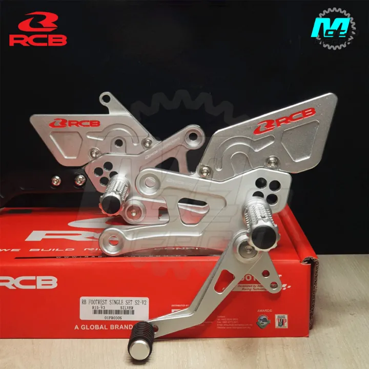 RCB%20S2%20V2%20Single%20Footrest%20Footpeg%20NEW%20for%20R15V3/MT15%20with%20brake%20pedal%20gear%20shifter%20SILVER%20-%20Image%204