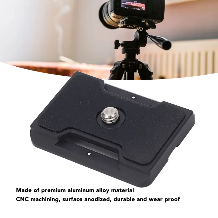 1/4in%20Screw%20Quick%20Release%20Plate%20Aluminum%20Alloy%20Rubber%20Camera%20Tripod%20Mount%20Plate%20for%20Arca%20Standard%20Port%20Universal%20for%20DSLR%20Camera%20-%20Image%203