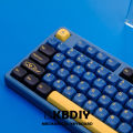 KBDiy GMK Blue Samurai Keycaps Korean PBT Custom KOA Profilefor Mechanical Keyboard Gaming Cute 130 Keys/Set for MX Switches DIY. 