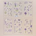 6 pcs/pack Adhesive PVC Plant Flower Sticker Journal Supplies DIY sticker Vintage Transparent Flower Stickers Waterproof Clear PET Scrapbook Stickers Album.