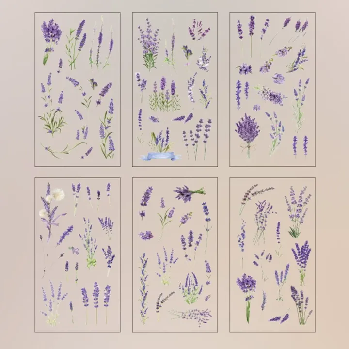 6%20pcs/pack%20Adhesive%20PVC%20Plant%20Flower%20Sticker%20Journal%20Supplies%20DIY%20sticker%20Vintage%20Transparent%20Flower%20Stickers%20Waterproof%20Clear%20PET%20Scrapbook%20Stickers%20Album%20-%20Image%207