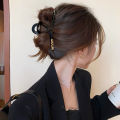 Frosted Wave Clip Large Maillard Hair Clip Women's 2024 New Style Shark Clip Hair Accessories for the Back of the Head.