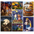 100 Pieces Jigsaw Puzzle Assembling Picture Dog Animals Decompression Puzzles Toy for Adult Children Kids Educational Gifts MuXiaRe. 