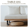 4 Pcs Adjustable Furniture Legs Coffee Metal for Caster Wheels Bed Support Can Move.
