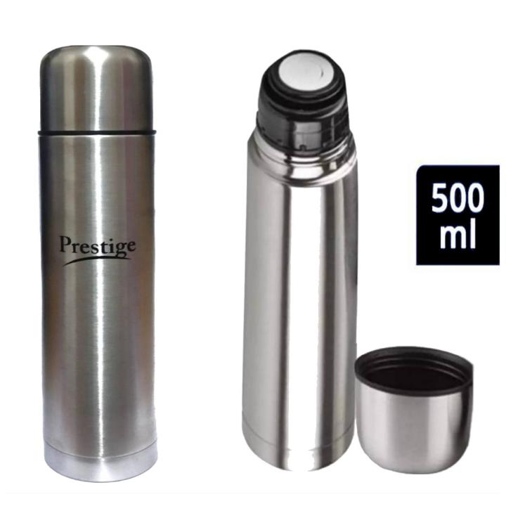 Prestige Premium Quality Stainless Steel Vacuum Flask For Hot And Cold Water Tea Coffee 500ml (Branded Quality)