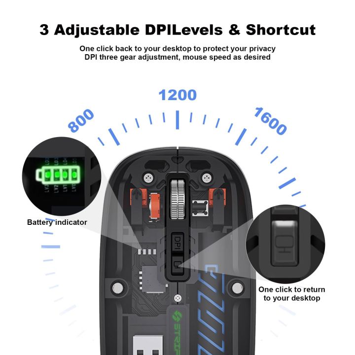 GEARBEST%20%20%20Transparent%20with%20Dual%20Wireless%20(BT%20+%202.4%20GHz),%20Wireless%20and%20Bluetooth%20Rechargeable%20Mouse,%20USB%20Receiver,LED%20Battery%20Magic%20Silm%20for%20Office/PC/Mac/Laptop/Apple/ipad%20-%20Image%206