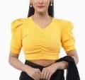 short body short sleeve ghoti hata crop top blouse for fashionable girls. 