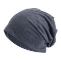 【Buried Buzie】Beanie Hat for Women Man Autumn Winter Elastic Casual Solid Color Slouchy Chemo Cap.