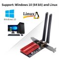 Intel AX200 WiFi 6 802.11ax Dual Band 2.4G/5Ghz For Bluetooth 5.2 Desktop PCIE Wireless WiFi Adapter FENVI WiFi Card 3000Mbps WiFi 6. 