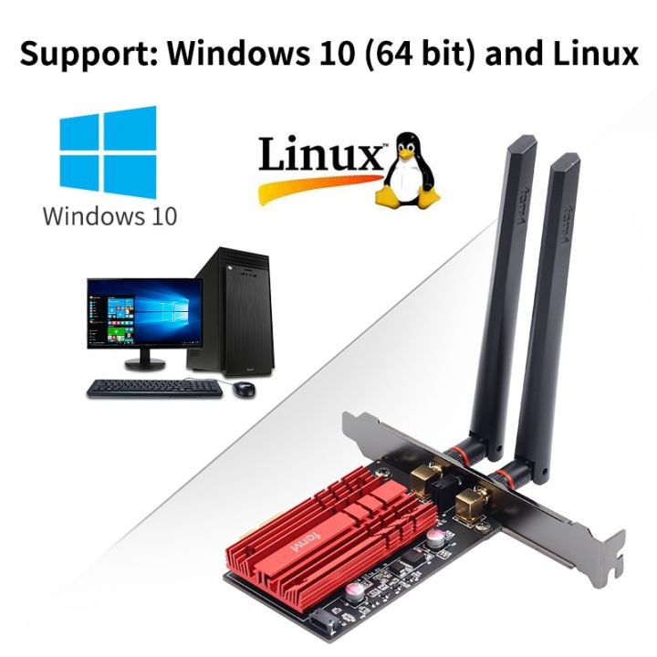 Intel%20AX200%20WiFi%206%20802.11ax%20Dual%20Band%202.4G/5Ghz%20For%20Bluetooth%205.2%20Desktop%20PCIE%20Wireless%20WiFi%20Adapter%20FENVI%20WiFi%20Card%203000Mbps%20WiFi%206%20-%20Image%203