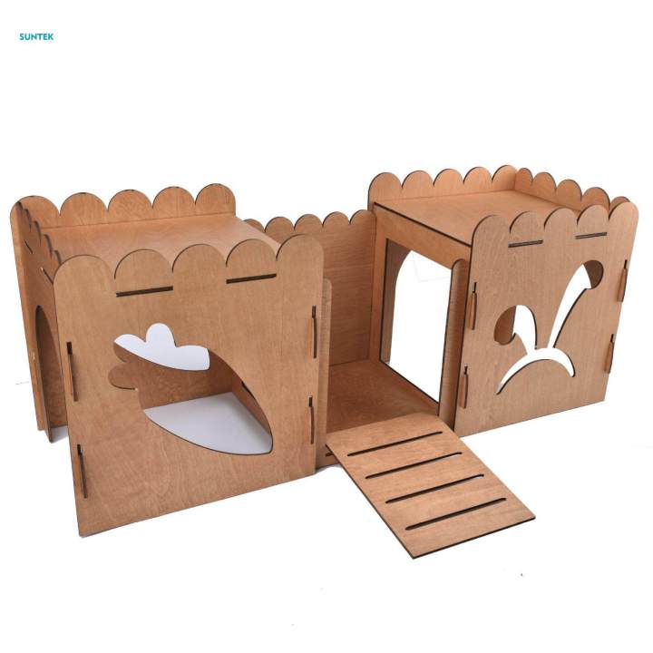 Wooden%20Rabbit%20Castle%20Hideout%20Guinea%20Pig%20Small%20Animal%20Shelter%20Hamster%20House%20-%20Image%206