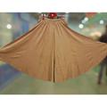 Women's Linen Skirt Palazzo High Waist A-Line Midi Skirt Asymmetrical Hemline. 