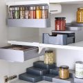 Kitchen Storage Rack Self-adhesive Wall-mounted Under-Shelf Spice Organizer Spice Bottle Storage Rack Home Supplies. 
