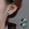 Carat Stud Ear Ring Handcrafted Artificial Jade Ladies Ear Stud. 