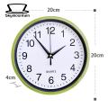 Quartz Sweep Movement Wall Clock Large Number Silent Wall Clock for Home Office Decoration 8 Inch Round Hanging Clock Large Number Wall Clock. 