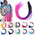Helmet Braids Braiding Decoration Ponytails Gradient with Suction Cup.