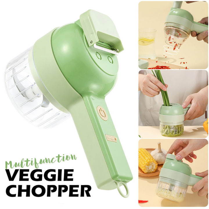 Multifunction Electric 40w Vegetable Cutter Slicer Masher Chopper Cutting Pressing Mixer Food Slice Usb Charging
