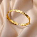 Gold Color Bangle Bracelet for Women Open Adjustable Stainless Steel Cuff Bracelets 2024 Trend Couple Jewelry pulseras mujer. 