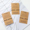 Wu's 2022 New Couple Card Bracelet European and American Alloy Moon Sun Star Wax Wire Braided Card Bracelet Anklet.