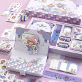 Kawaii Notebook Box Set Notepads Stationery Cute Purple Pink Diary Budget Book Journal and Washi Tape Gift School Supplies. 
