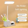 LED Table Desk Lamps Eye Protection Reading Night Light Pen Holder Reading Lamp Storage Drawer Table Lamp. 