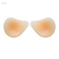Triangle Silicone Breast Forms Fake Bra Enhancer Inserts Crossdresser Threaded 300g Beige.