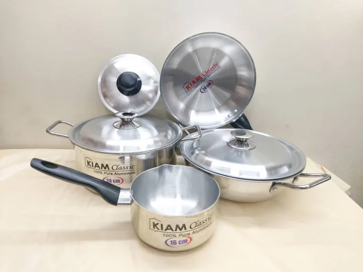 Kiam%207%20Pcs%20Family%20Pack%20Cookware%20Set%20Pure%20Aluminium.%20Casserole%20Stock%20Pot,%20Korai,%20Milk%20Pan,Fry%20Pan%20&%20Lid%20Set.%20Model:%20A400.%20-%20Image%203