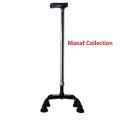 Quad Cane Walking Stick ( Adjustable) Black.