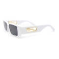 Jaguarl tiger Emblem Narrow Rectangle Plastic Luxury Fashion Sunglasses. 