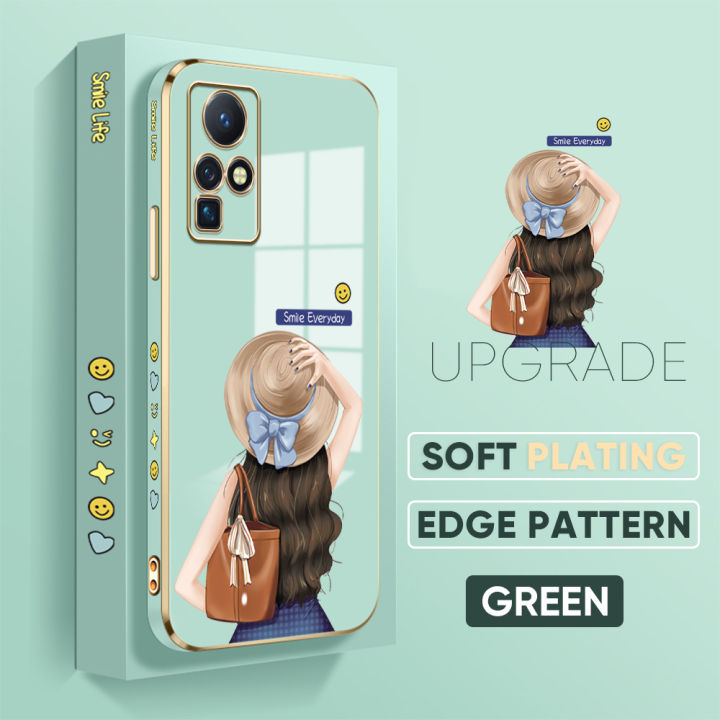 Jizetin%20(Free%20Lanyard)%20for%20Infinix%20Zero%20X%20/%20Zero%20X%20Pro%20Back%20Cover%20Girl%20In%20Hat%20Luxury%206D%20Plating%20Case%20Side%20Pattern%20Soft%20Silicone%20Square%20Mobile%20Phone%20Cases%20-%20Image%202
