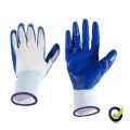 Nylon Safety Hand Gloves Anti Cut Cut Resistant Industrial Finger Protection Nitrile Coated Safety Gloves. 
