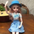 60cm dress up doll princess student costume girl kids school toys kindergarten gift Yi Tian Barbie.