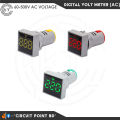 Digital AC Volt Meter AC 60-500V LED Digital Display 22mm Square Panel Voltmeter With Indicator Light.. 