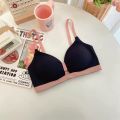 Premium Quality Summer simple sweet girl soft support seamless bra.