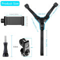 PREMIUM Helmet Chin Mobile Mount with Phone holder for Action Camera and Phone.