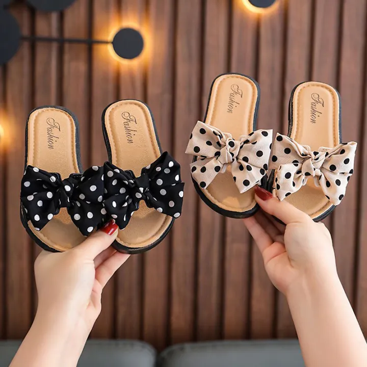 Girls%20Summer%20Beach%20Slippers,%20Toddlers%20Dots%20Bow%20Open%20Toe%20Slide%20Slippers,%20Nonslip%20Cross%20Slippers%20with%20Bowknot%20for%20Kids%20-%20Image%205