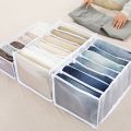 【Fashion】New Style Compartment Storage Box Closet Clothes Drawer Mesh Partition Pants Drawer Washable Household Storage 1Pcs. 