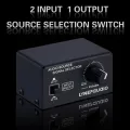 Switcher 2 Input 1 Out Stereo Speaker Switch Rca o Source Signal Selection No Loss-Black. 