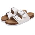Men Women Comfortable Birken Sandals Couple Style Cork Slippers in Black & We.