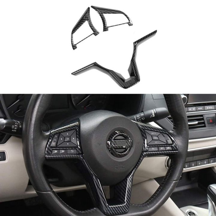 Carbon%20Fiber%20Steering%20Wheel%20Decoration%20Cover%20Frame%20Trim%20for%20Nissan%20Rogue%20Altima%20Sentra%20Kicks%20LEAF%20Versa%20Accessories%20-%20Image%203