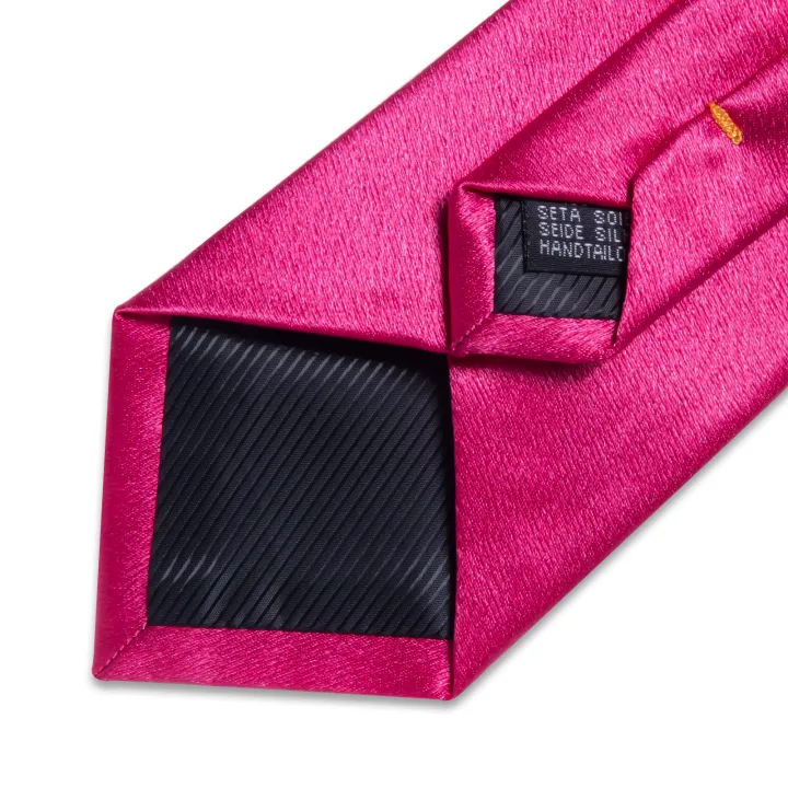 Solid%20Hot%20Pink%20Stain%20Men's%20Tie%20Set%20Handkerchief%20Cufflinks%208cm%20Width%20Wedding%20Party%20Necktie%20Groom%20Men%20Suits%20Accessories%20Gift%20-%20Image%205