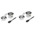 2X Double Boiler Pot Set Stainless Steel Melting Pot with Silicone Spatula for Melting Chocolate,Soap,Wax,Candle Making. 