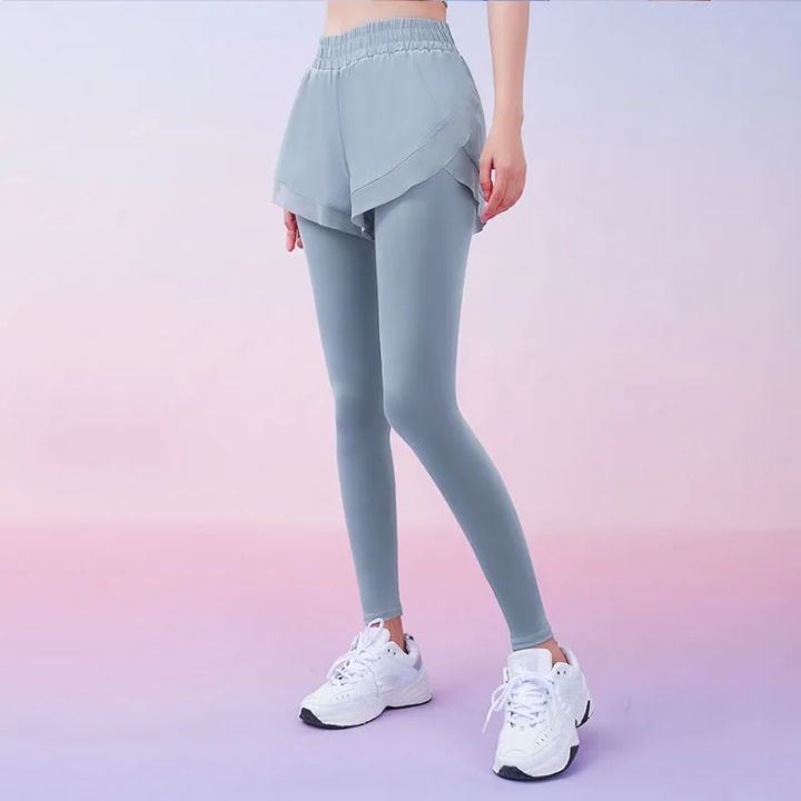 Aiithuug%20Women%202%20In%201%20Running%20Leggings%20with%20Pocket%20Wide%20Elastic%20Waistband%20Workout%20Capris%20Yoga%20Running%20Biker%20Gym%20Sports%20Pants%20-%20Image%202