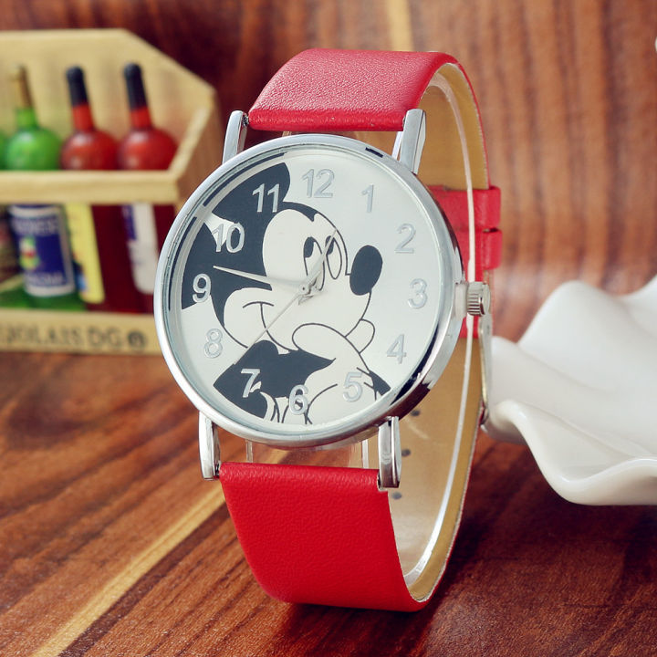 【Daily Necessities For Anyone Store】Disney Lovely Mickey mouse Children's Watches Girls Boys Gift Quartz Wristwatches Kids Watch Clock