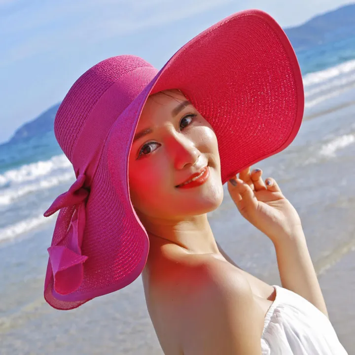 Folding%20Sun%20Hat%20Bamboo%20Sun%20Hat%20Hundreds%20Of%20Beach%20Hat%20Hand%20Knit%20Sun%20Hat%20Summer%20Ladies%20Sun%20Hat%20Straw%20Hat%20With%20Bow%20-%20Image%203